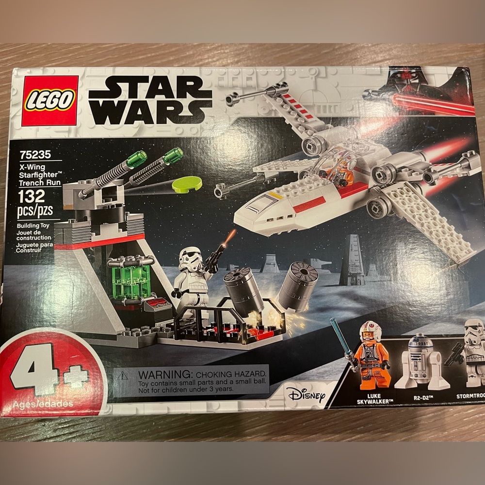 New sealed retired Star Wars Lego 75235 X-Wing Starfighter Trench Run 132 piece